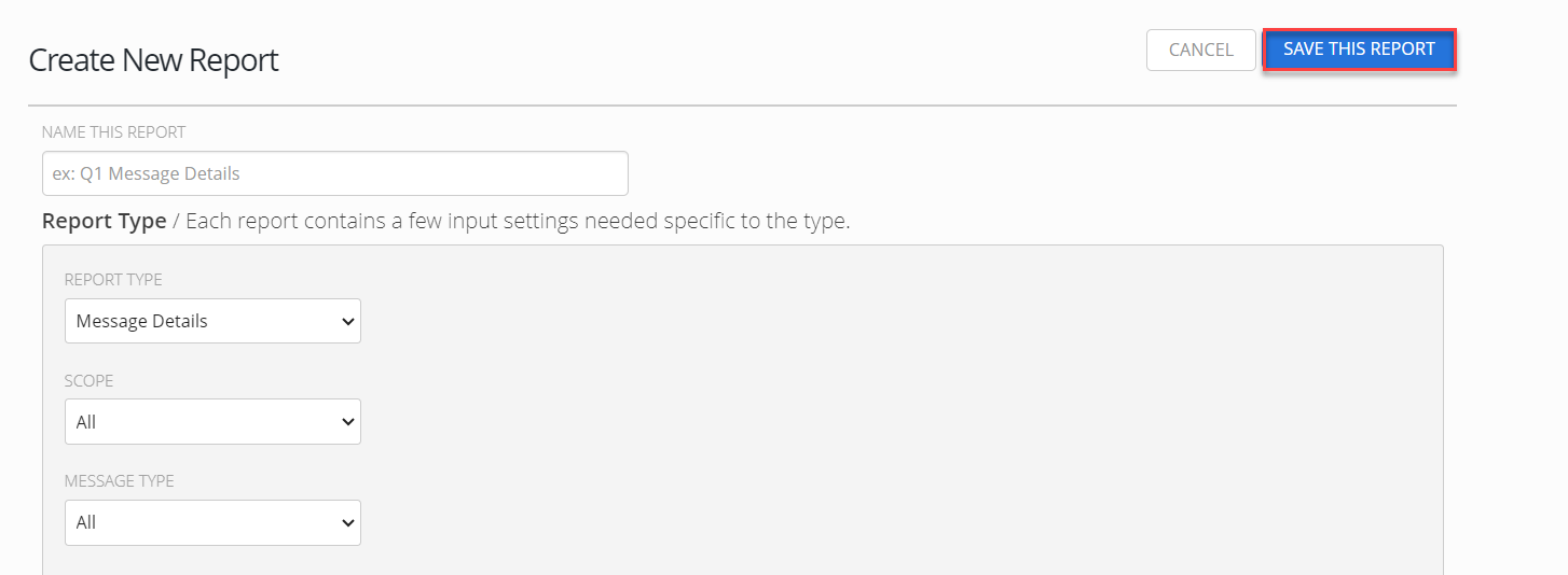 create new report form
